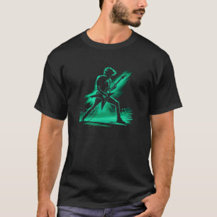 Camiseta Toca Guitarra Elétrica Instrumento Contrabaixo Elé