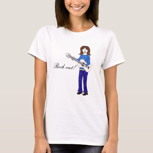 Camiseta Toca guitarra Rocker Chic (Frente)