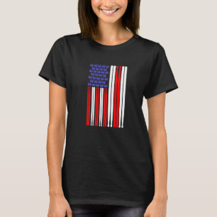 Camiseta Toca-Tambor Vintage Bandeira dos EUA Batedores de