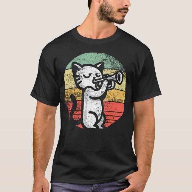Camiseta Toca Trombeta I Gato Toca Trombeta (Frente)