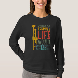 Camiseta Toca Trompete Si Bemol Vintage Retro Sem O Tr