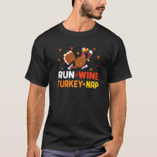 Camiseta "Toca Vinho" A Turquia A Correr A Ação De Graças