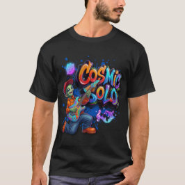 Camiseta Toca Violão Alien Solo Cósmico Arte Musical Espaci
