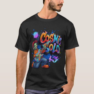 Camiseta Toca Violão Alien Solo Cósmico Arte Musical Espaci