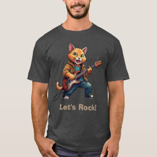 Camiseta Toca violão gato laranja