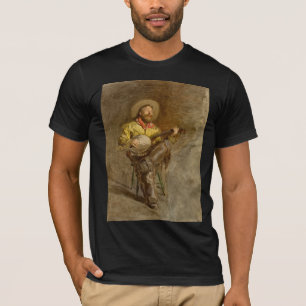 Camiseta Tocado de banjo Cowboy espanhol cantando canção de