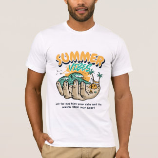 Camiseta Tocado pela Magia do Verão, Luz Solar e Alma