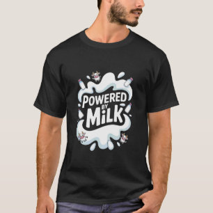 Camiseta Tocado pelo Tema Vaca Engraçada Leite