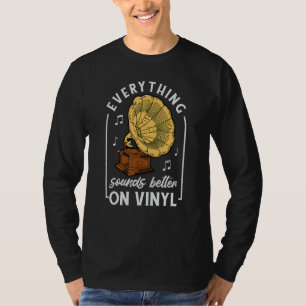 Camiseta Tocador de Discos de Vinil Estéreo Música Buff Áud