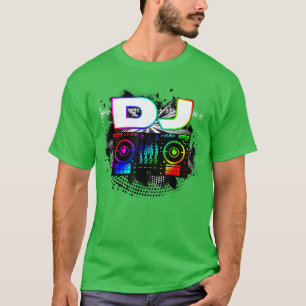 Camiseta Tocador de Música Amante de Música Dj Presente Div