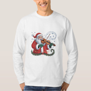 Camiseta Tocador de Violino Santa Violinista Música de Nata