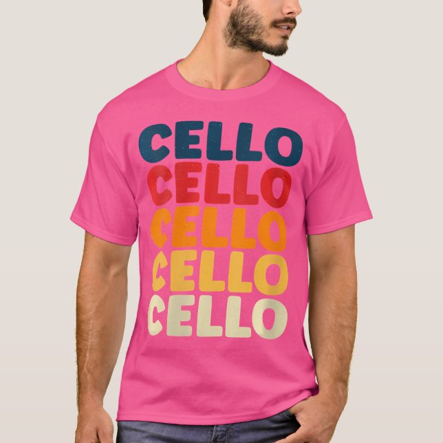 Camiseta Tocador de violoncelo executando música clássica L (Frente)
