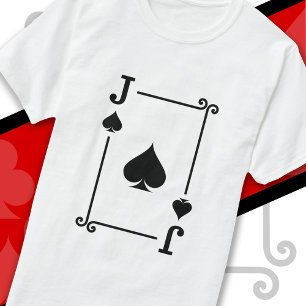 Camiseta Tocando Cartões Cartão de Tomada de Costume