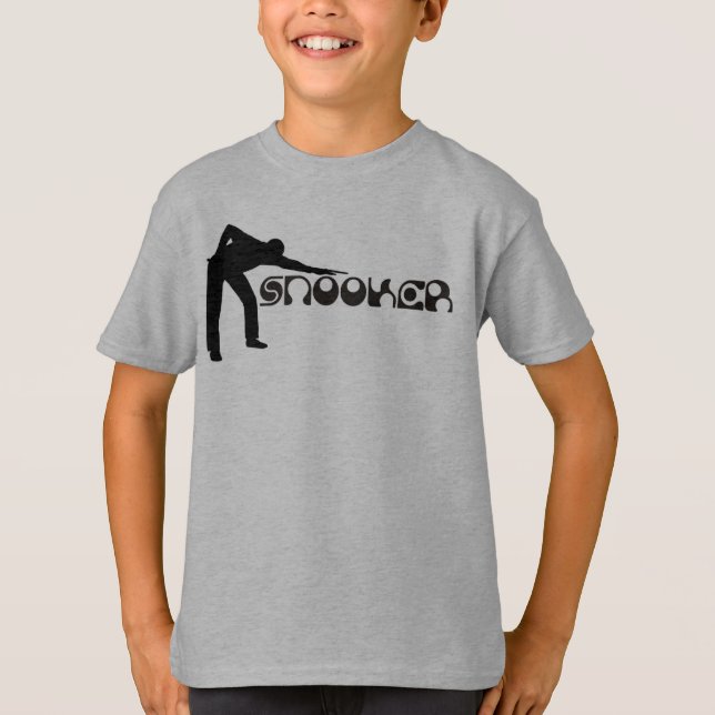 Camiseta TOCANDO fonte moderna SNOOKER + suas ideias (Frente)