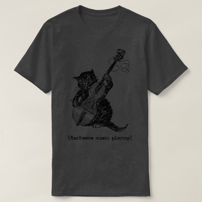 Camiseta Tocando Música Darkwave (Frente do Design)