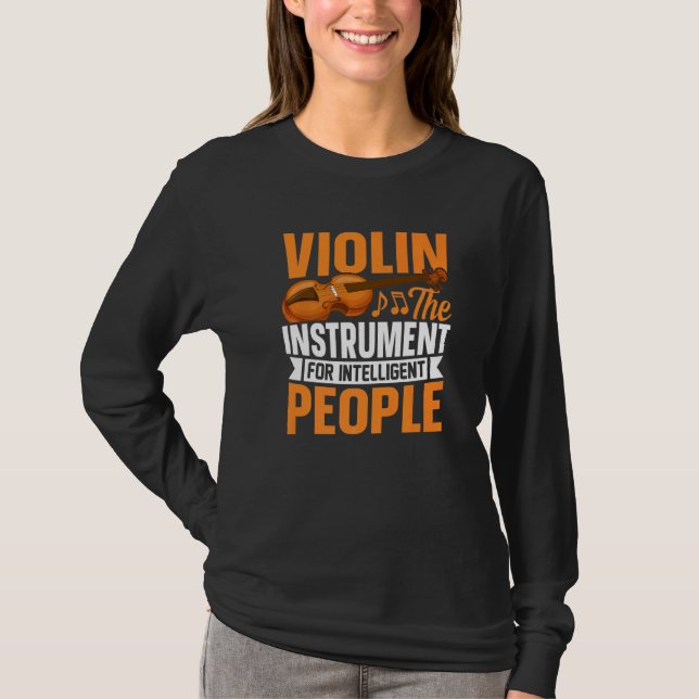 Camiseta Tocando o Instrumento para Pessoas Inteligentes Vi (Frente)