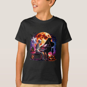 Camiseta Tocando Piano Com O Fantasma De Halloween De Fanta