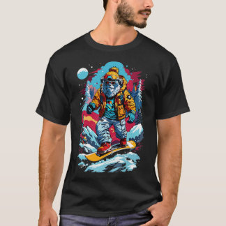 Camiseta Tocando Snowboard