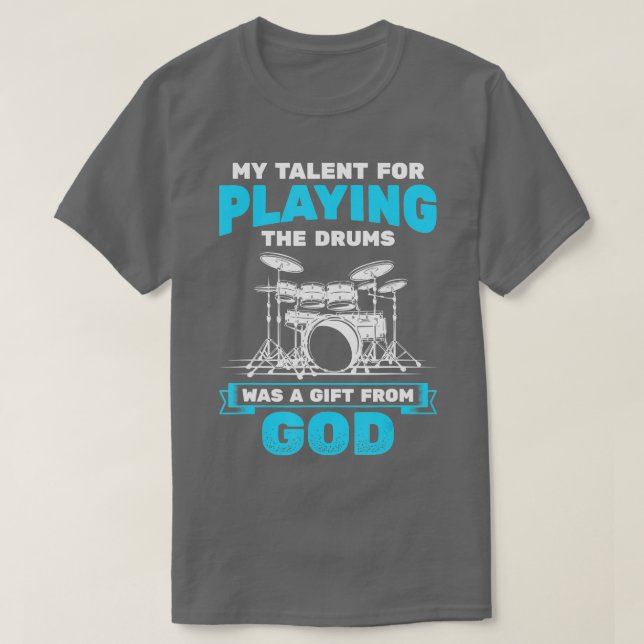 Camiseta Tocando Tambores Do Drum De Deus (Frente do Design)