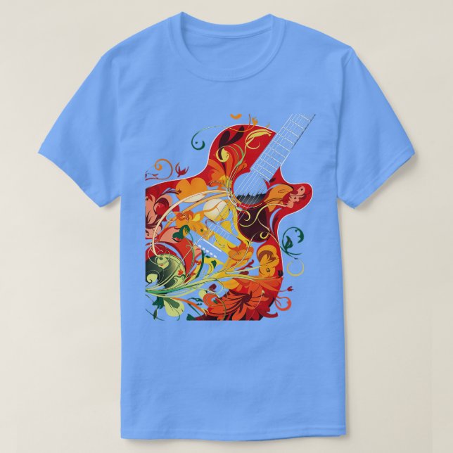 Camiseta Tocando Violão, Guitarista, Música, Vida Engraçado (Frente do Design)