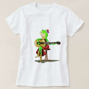 Camiseta Tocando Violão sapo -