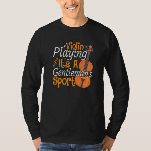 Camiseta Tocando Violino Violino Jogador de Música Violinis