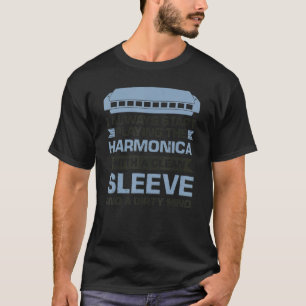 Camiseta Tocar a gaita com uma manga limpa e um D