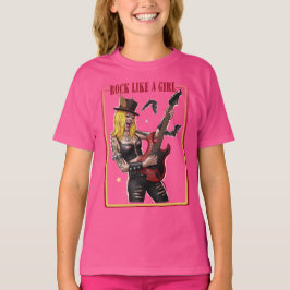Camiseta Tocar como uma Garota – Garota de Heavy Metal Lega