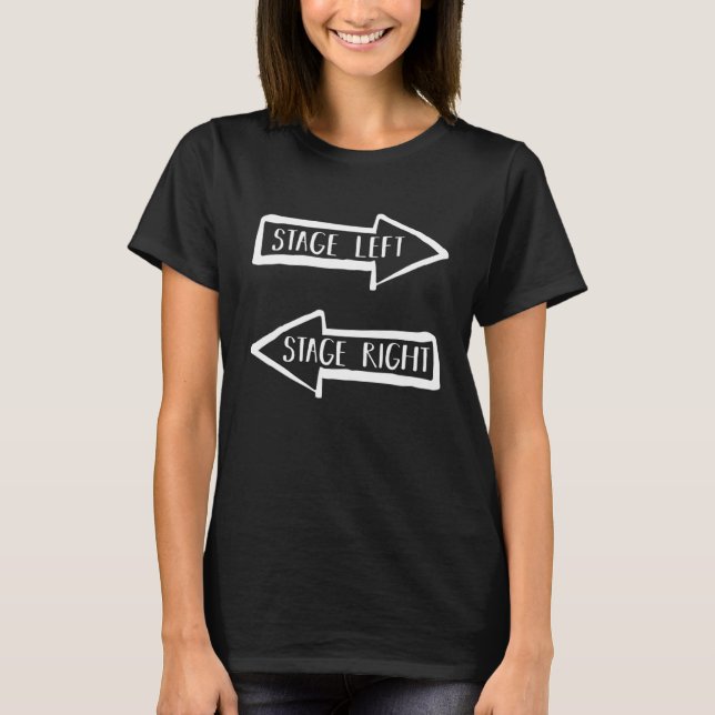 Camiseta Tocar Drama do Teatro Direito do Palco Esquerdo do (Frente)
