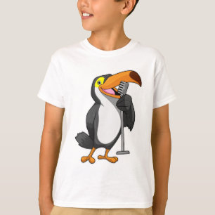 Camiseta Tocar em Música com Microfone