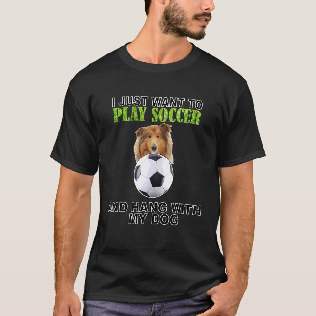 Camiseta Tocar Futebol Hang W Dog Collie (Frente)