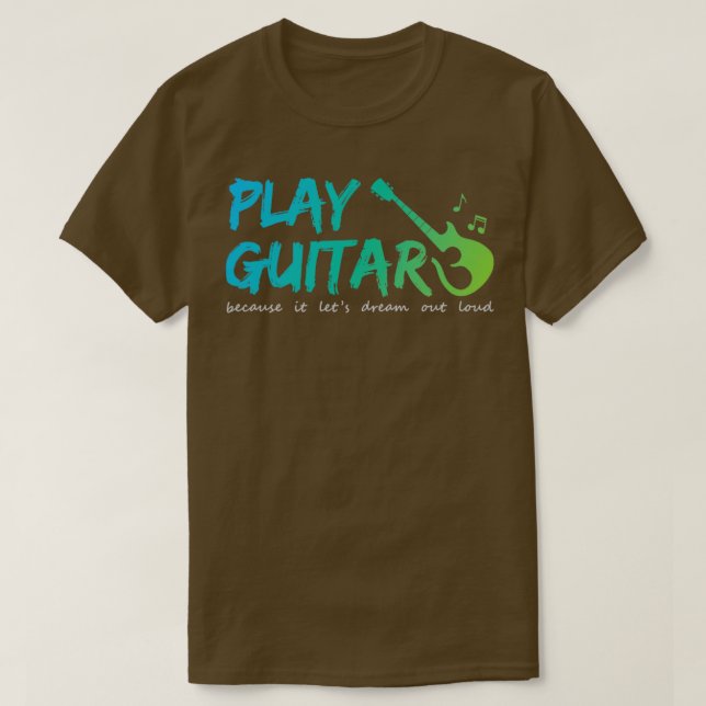 Camiseta Tocar guitarra (Frente do Design)