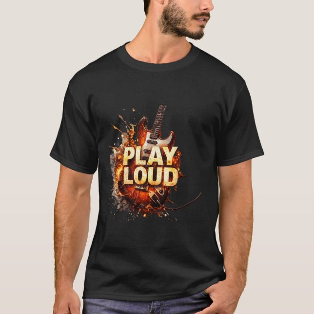 Camiseta Tocar Guitarra Energia Alta (Frente)