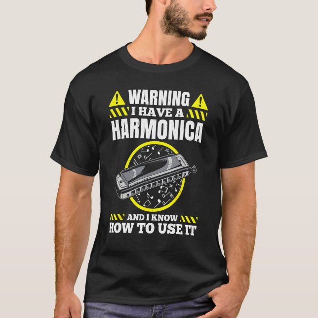 Camiseta Tocar Harmônica Para Tocador de Harmônica Harmônic (Frente)