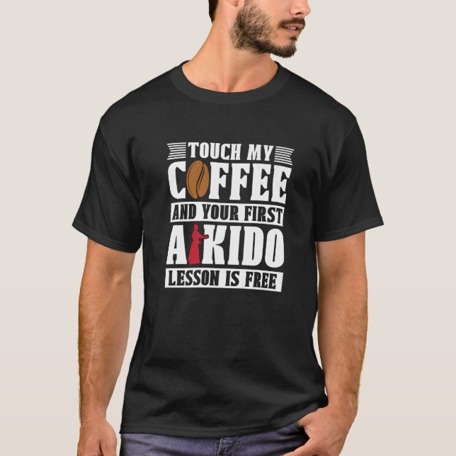Camiseta Tocar Meu Café Martial Samurai Esporte Fighter Aik (Frente)