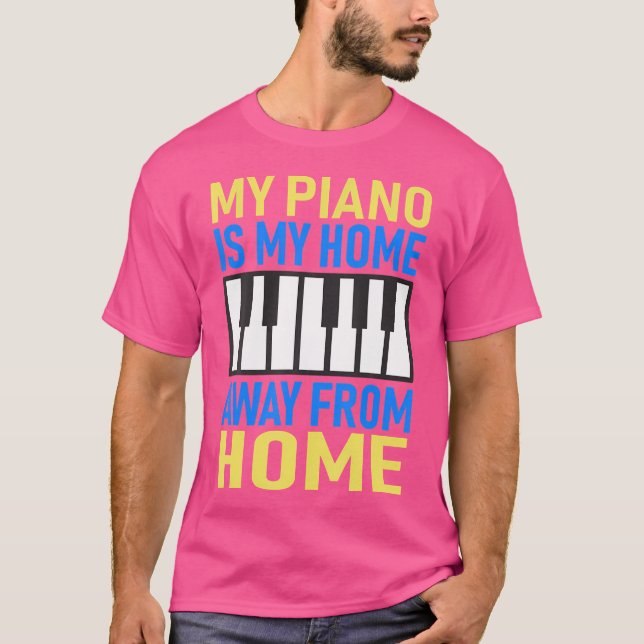 Camiseta Tocar Piano e Teclados (Frente)