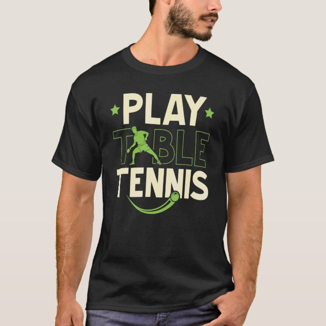 Camiseta Tocar Tênis Ping Pong Player Racket Science (Frente)