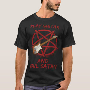 Camiseta Tocar violão e louvar Satanás