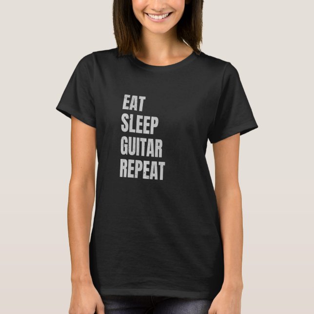 Camiseta Tocar Violão Repetista Guitarrista Guitarrista (Frente)