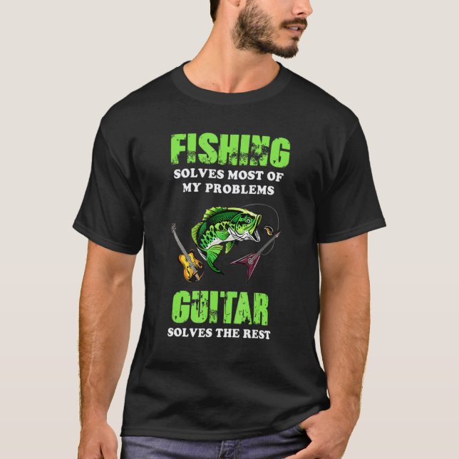 Camiseta Tocar Violão Resolve A Maior Parte Dos Meus Proble (Frente)