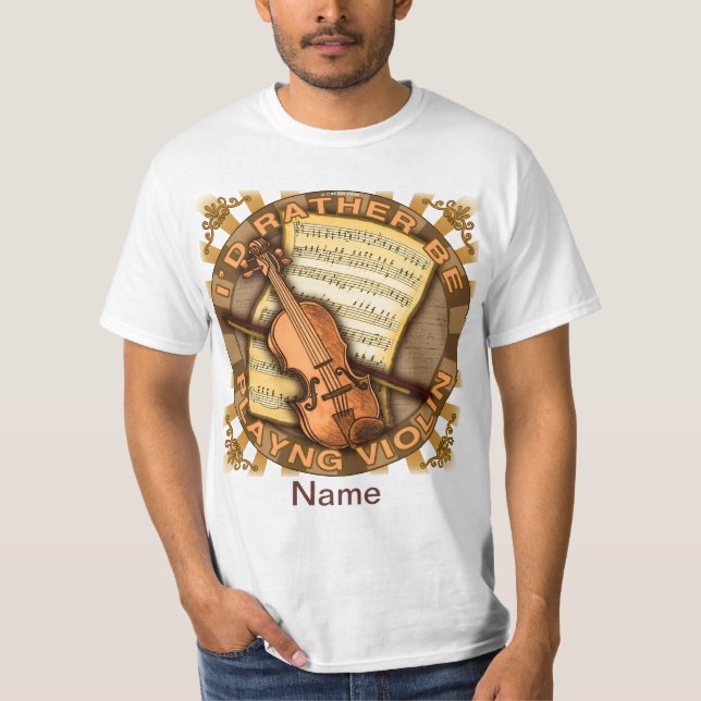 Camiseta Tocar Violino de Preferência (Frente)