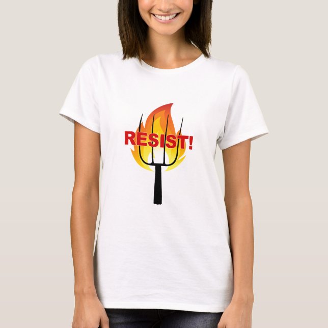 Camiseta Tocha de resistência e garfo (Frente)