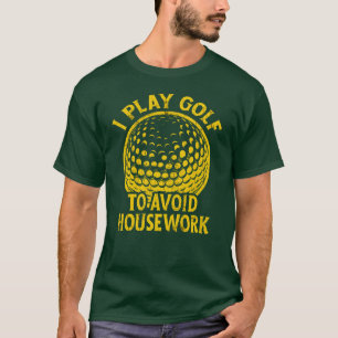 Camiseta Toco Golfe para Evitar o Presente de Golfe Engraça