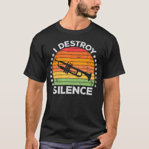 Camiseta Toco Trompete Instrumento de Metal Destruo Silênci