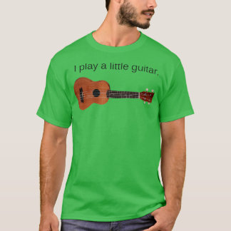Camiseta Toco um Pouco de Violão Engraçado Pun Ukulele Play