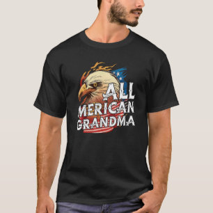 Camiseta Toda a Avó Americana No Dia 4 De Julho Eagle Usa F
