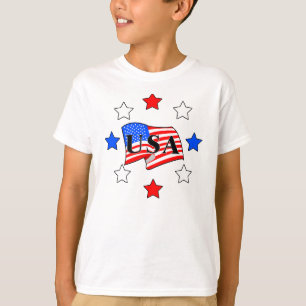 Camiseta Toda a bandeira e estrelas dos EUA