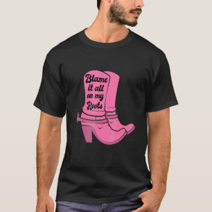 Camiseta Toda a Culpa nas Minhas Origens Botas de Cowgirl R