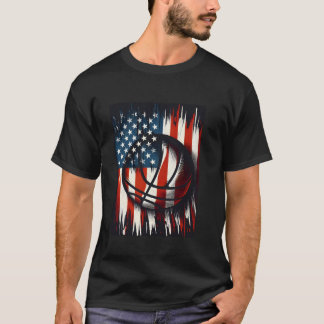 Camiseta Toda a família do Dia Americano 4 de julho e basqu