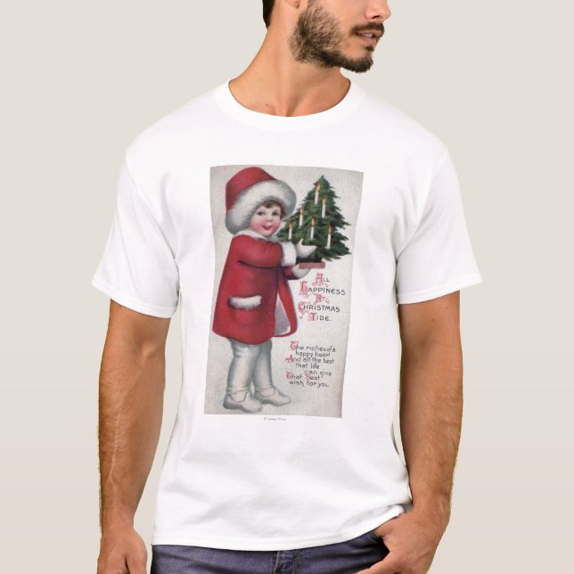 Camiseta Toda a felicidade na maré do Natal (Frente)